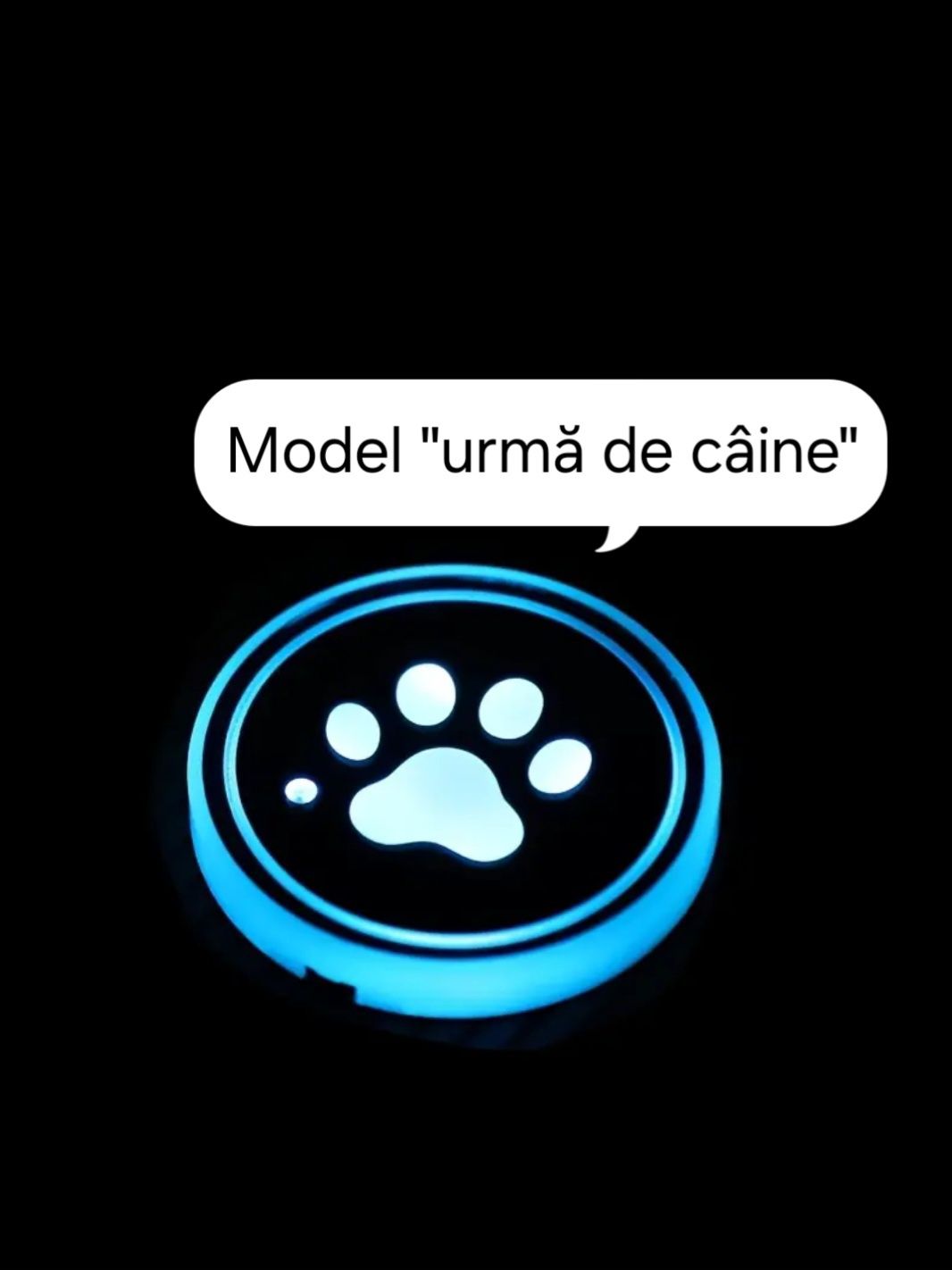 Lumini auto ambientale pentru suportul de pahare