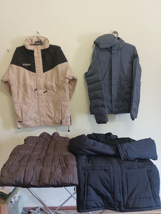 Фирменные куртки Adidas и Columbia, теплые жилетка и куртка.