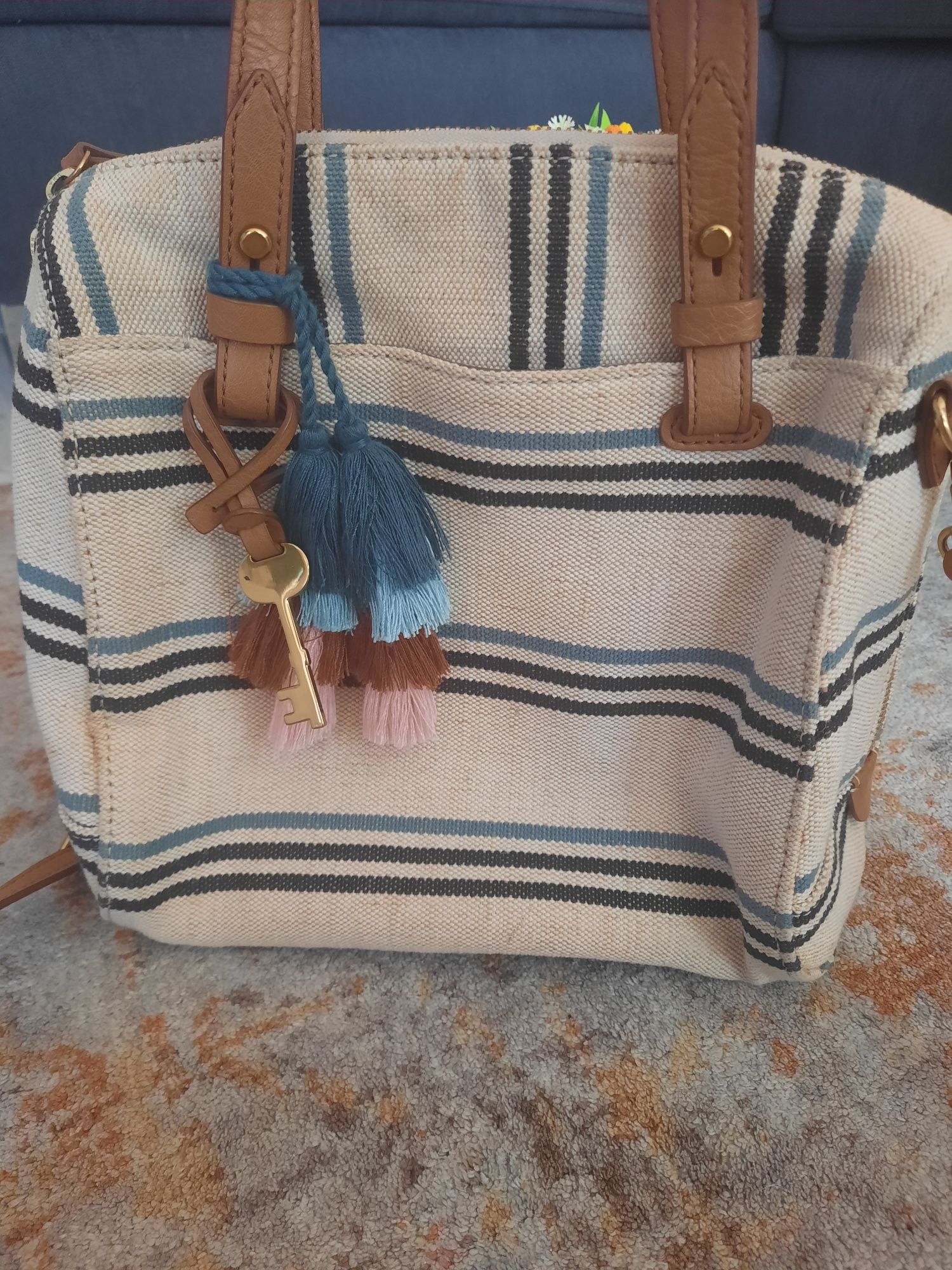 Чанта Fossil с къса и дълга дръжка