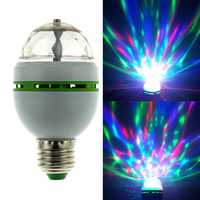 LED RGB въртяща цветна диско лампа крушка светлинни ефекти,декорация
