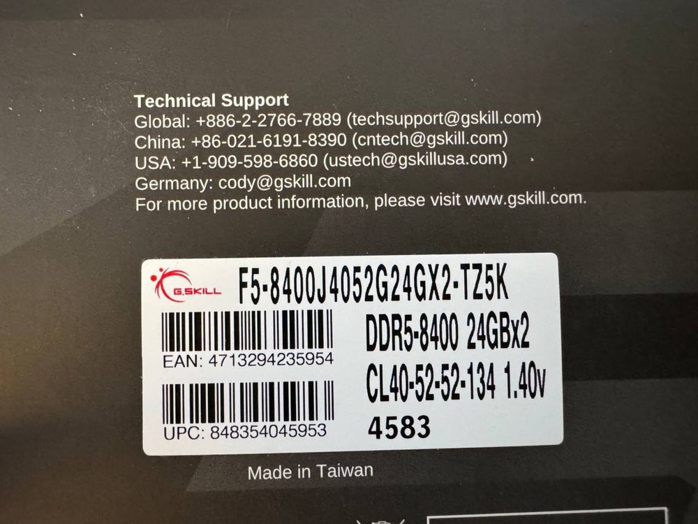 G.Skill Trident Z5 2x24GB 8400MHz