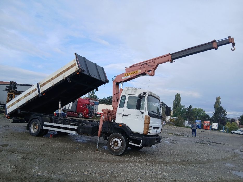 Renault midlum basculabil cu macara