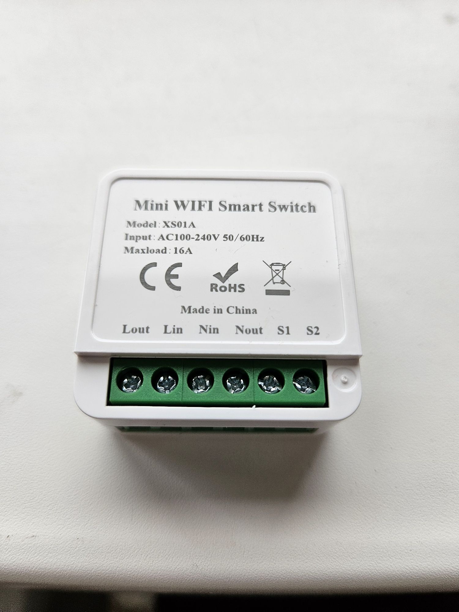 Smart switch releu Tuya WiFi cu o intrare, 220V 16A