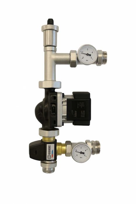 Фул сет: обезвъздушител GIACO 1/2, трипътен вентил + ел.помпа GRUNDFOS