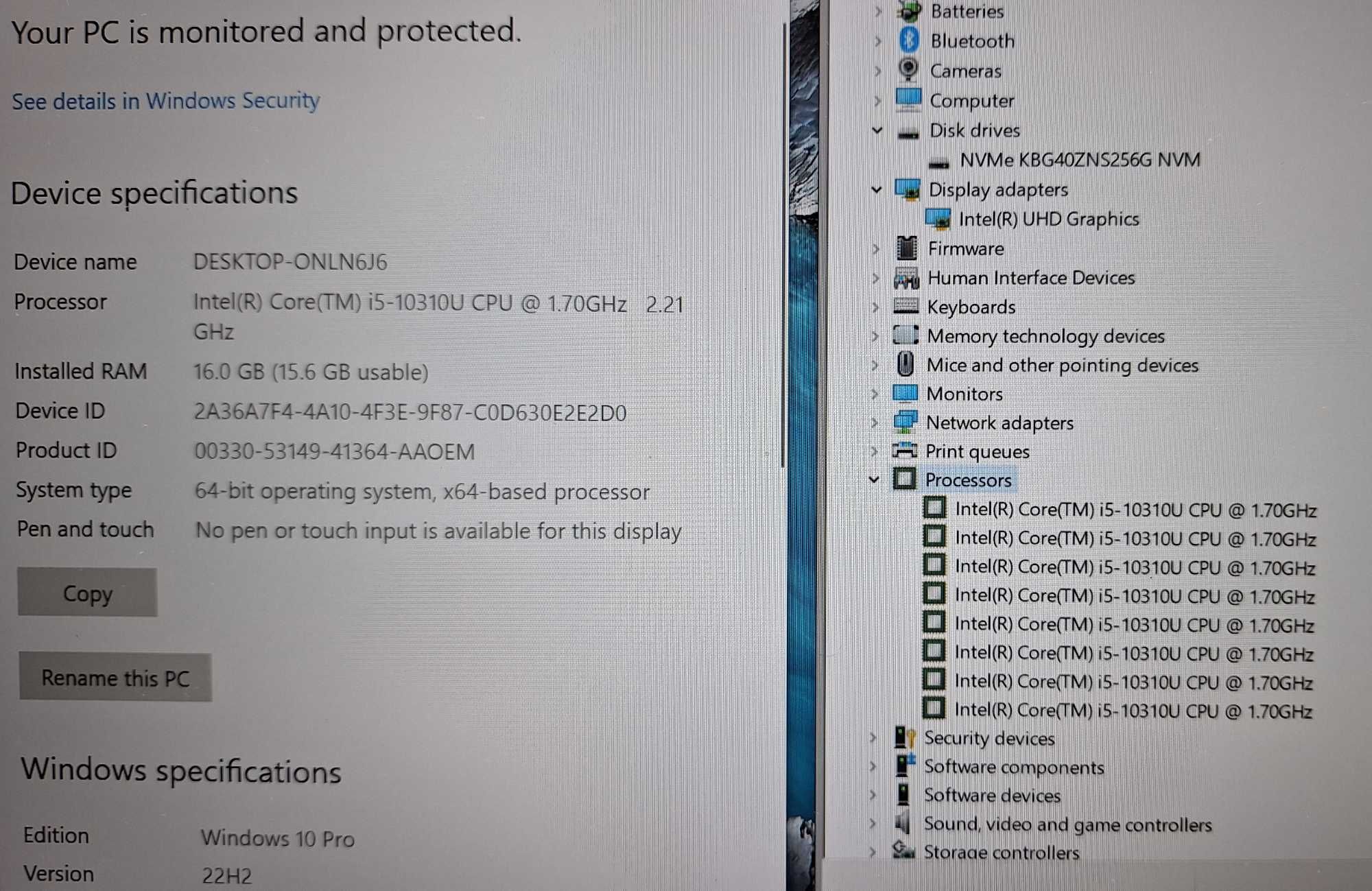 14' IPS Dell Latitude 5410 Intel Core i5-10310u/16GB DDR4/256GB SSD