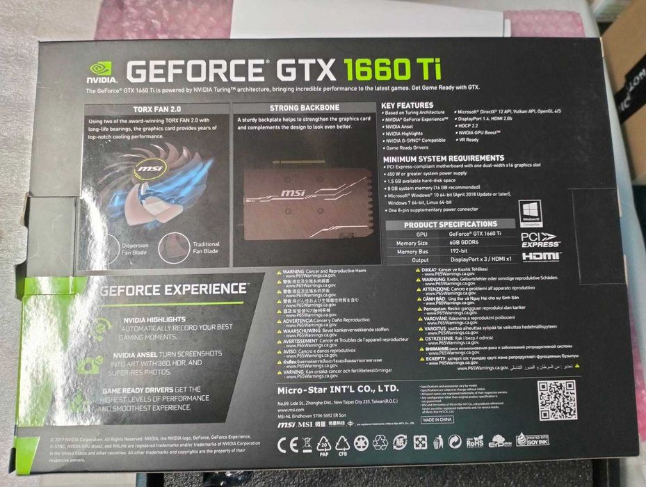 MSI GeForce GTX 1660 Ti
