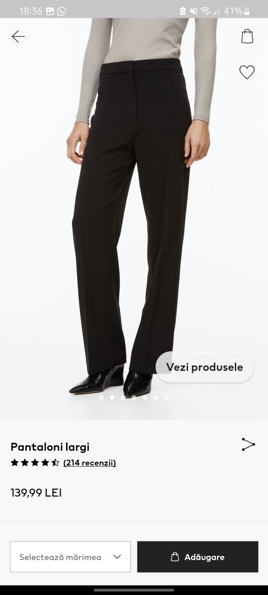 Vand pantaloni H&m