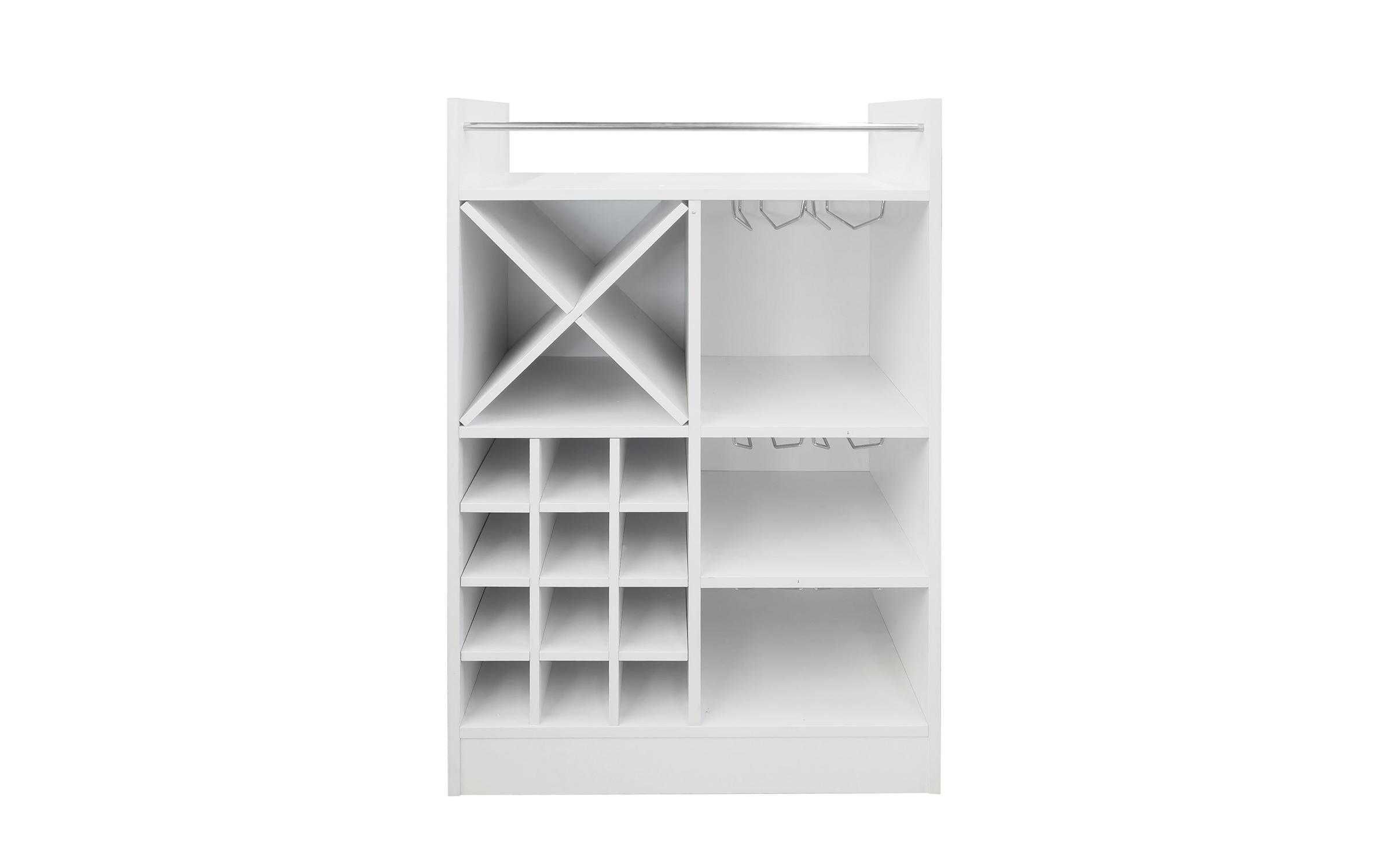 Шкаф/етажерка за вино в бял цвят