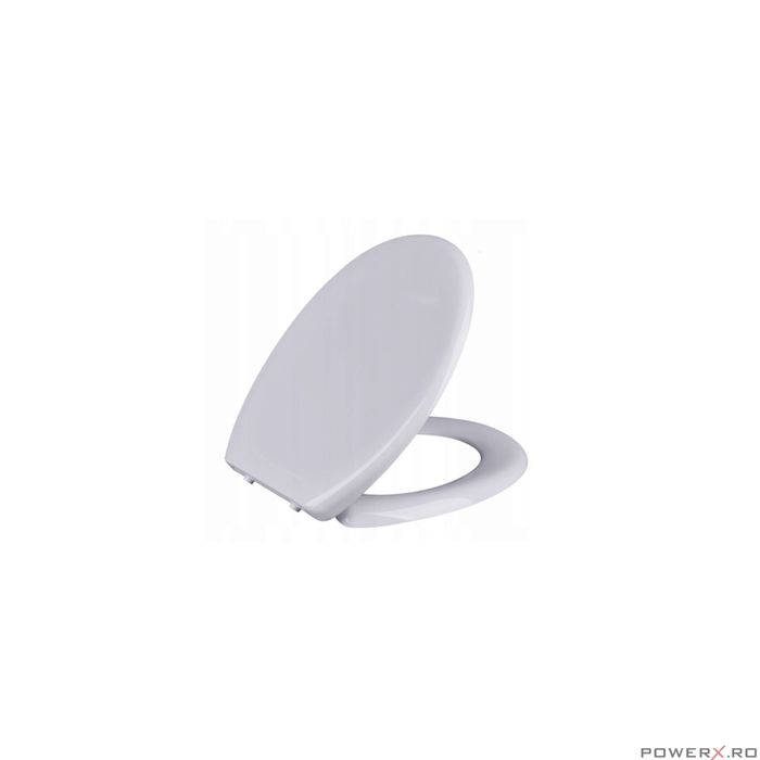 Capac WC inchidere silentioasa/eliberare rapida, duroplast alb, placa