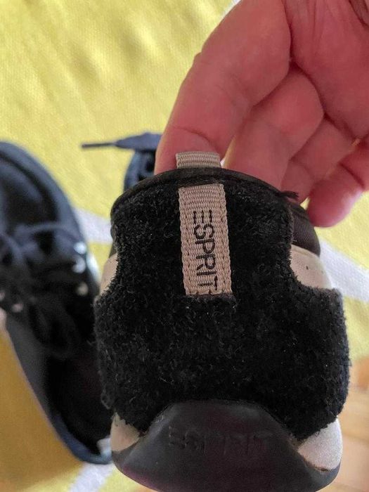 Mocasini piele intoarsa Esprit cu sirete mar.39