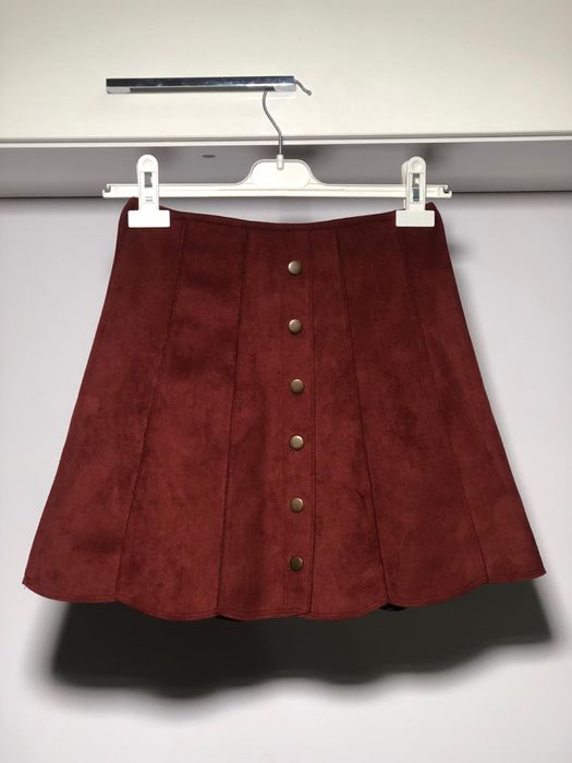 Fustă din piele intoarsa