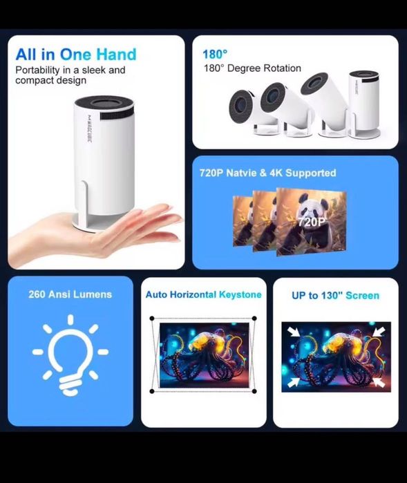 Videoproiector 4k WI-FI