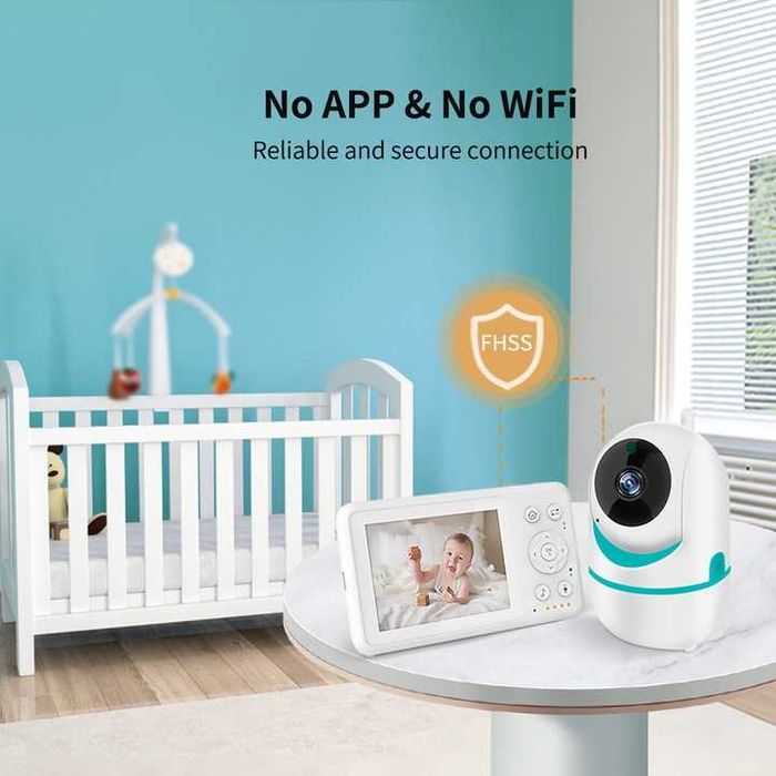 Baby Monitor Digital 3.2” cu Camera 360°, Night Vision