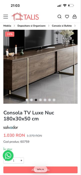 Comoda/consola TV Luxe Nuce Talis