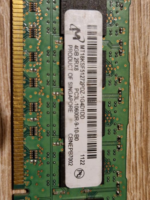 Kit 8 gb (2x4) ddr3 pc3L