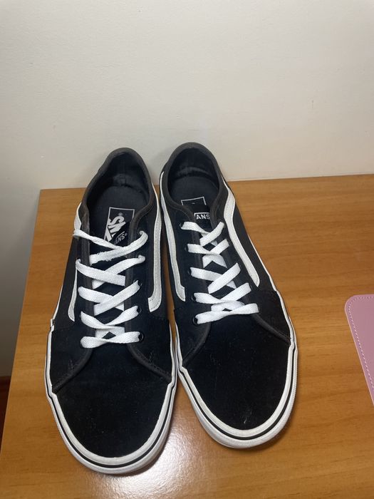 sneakers VANS alb-negru, basic
