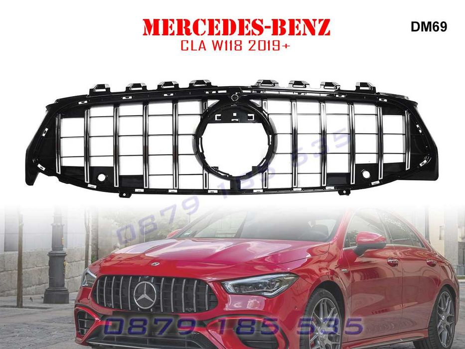 Предна решетка тип диамант Mercedes CLA W118 2019+ мецедес цла