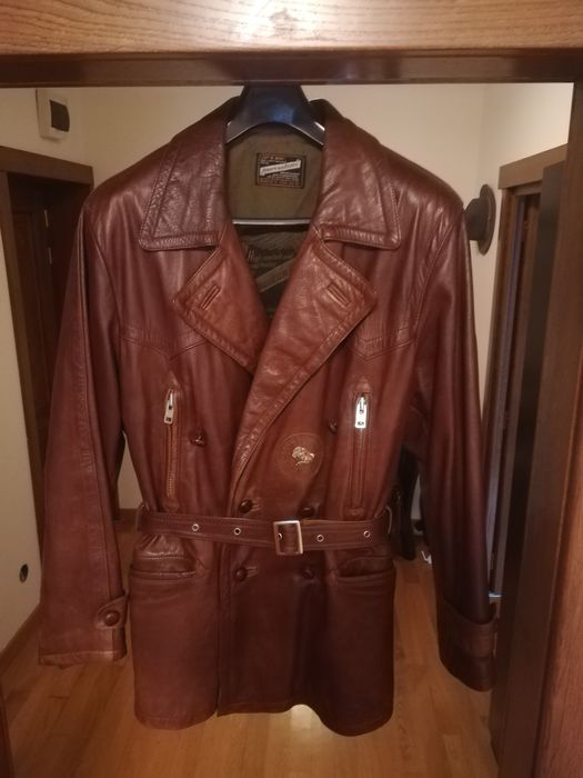 Geaca piele naturala vitel barbati aviator XL Maro American Basics