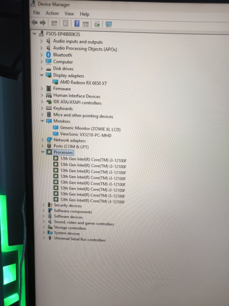 Геймърски компютър - RX 6650 XT, 16GB RAM, I3-12100F