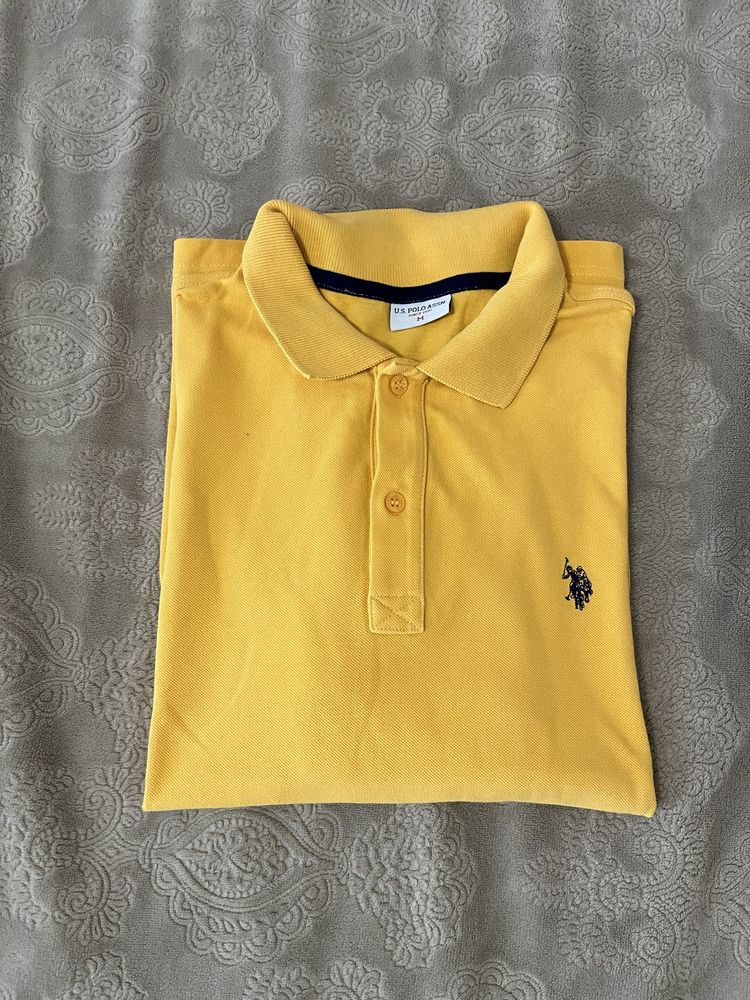 Жълта мъжка тениска на US Polo Assn