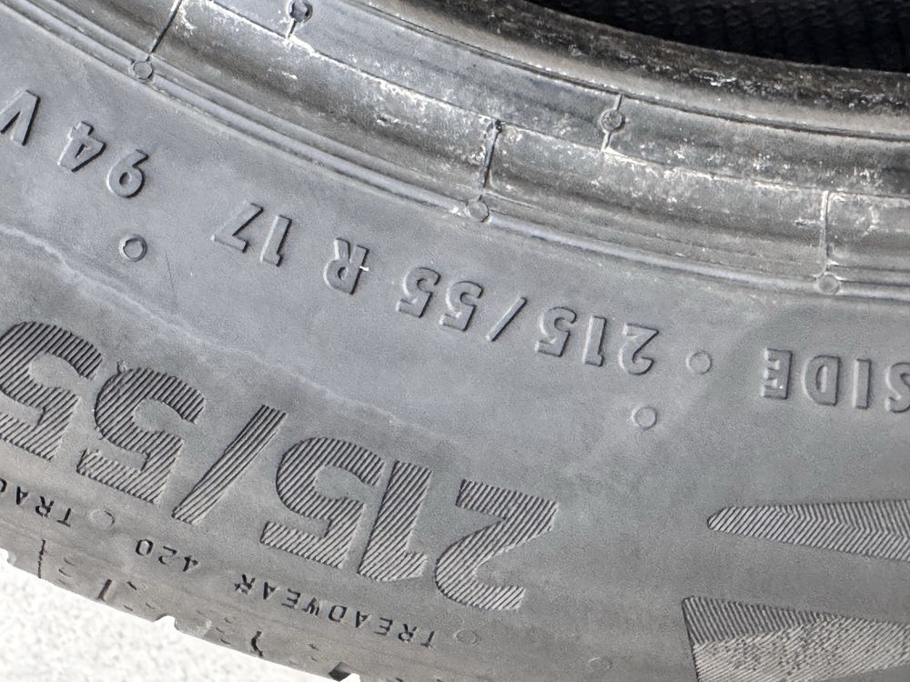 215/55/R17 ContinentalEcoContact6 4бр летни dot4622 4-5mm