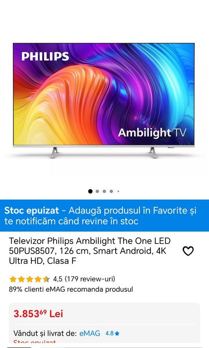 Tv Philips 50pus8507 in garantie