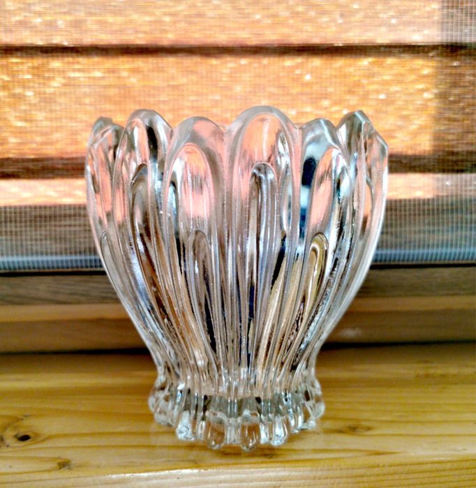 Антикварна кристална масивна тежка дизайнерска маркирана ваза колекция