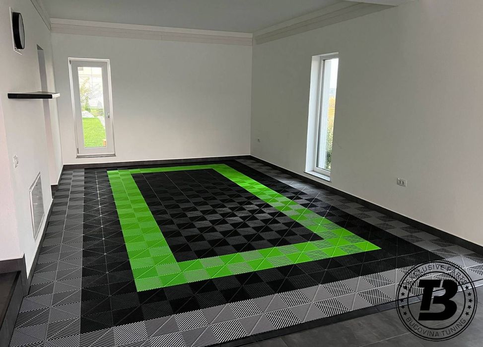 Pardoseala Modulara pentru Garaj si Ateliere Detailing - Verde