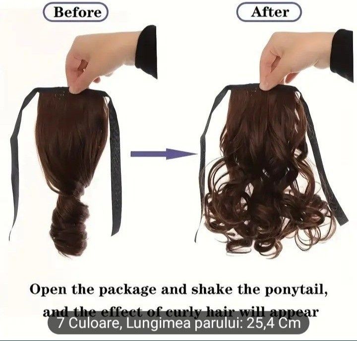 Coada ondulata Ponytail,nuanta disponibila(negru)