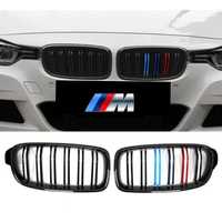 Set 2 grile duble culori M negru lucios BMW Seria 3 F30 F31 2012-2018