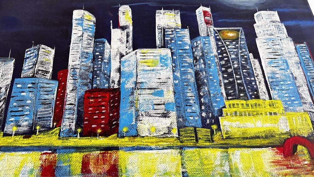 Картина с рамка BJÖRKSTA Икеа 140x56 см и Картина 40х40  New York