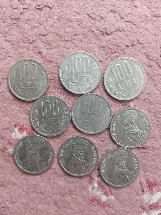 Vand monede 100 lei comuniste din 1992-2001, cu