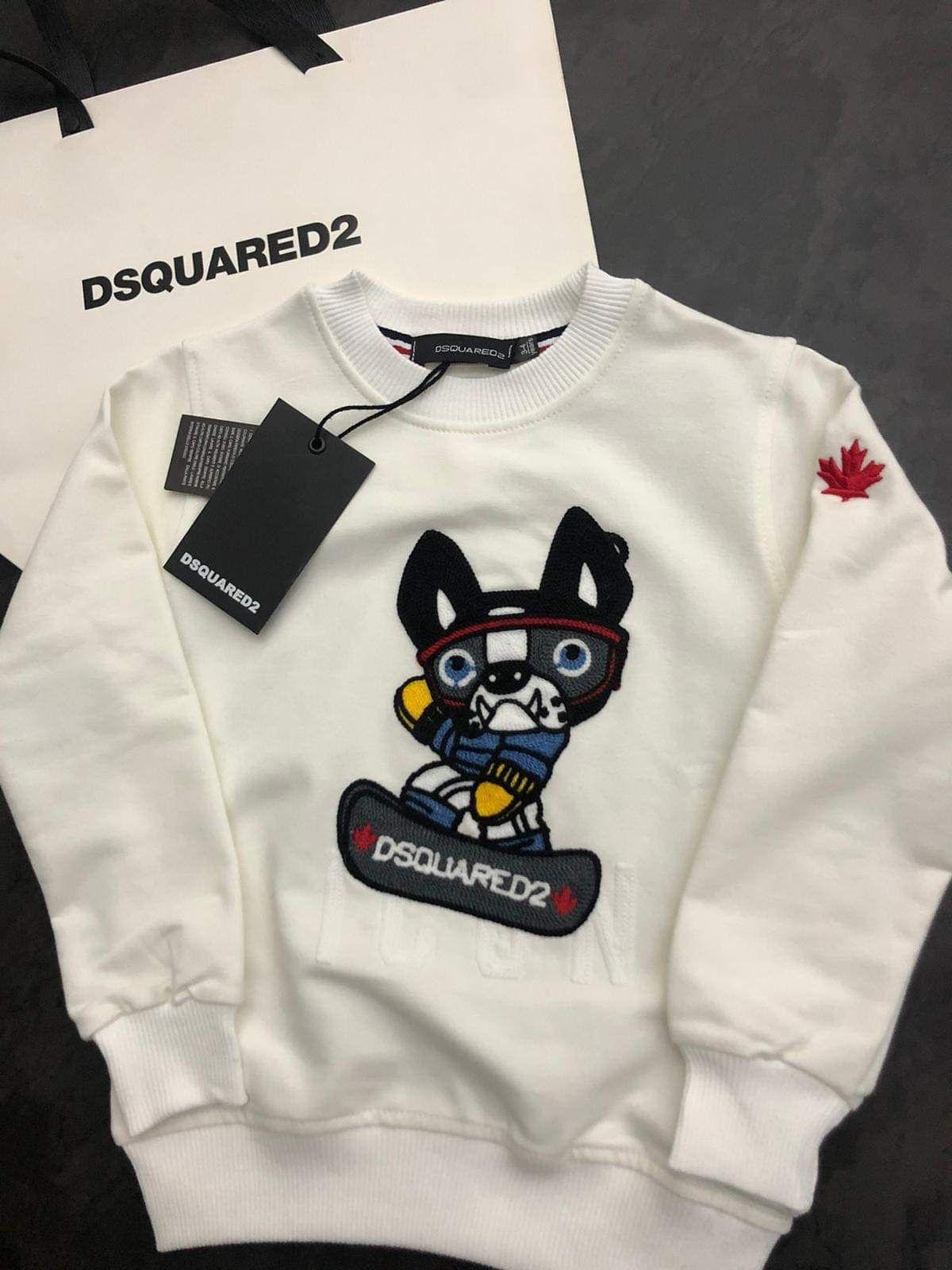 Детски блузи висок клас памук с бродерия Dsquared