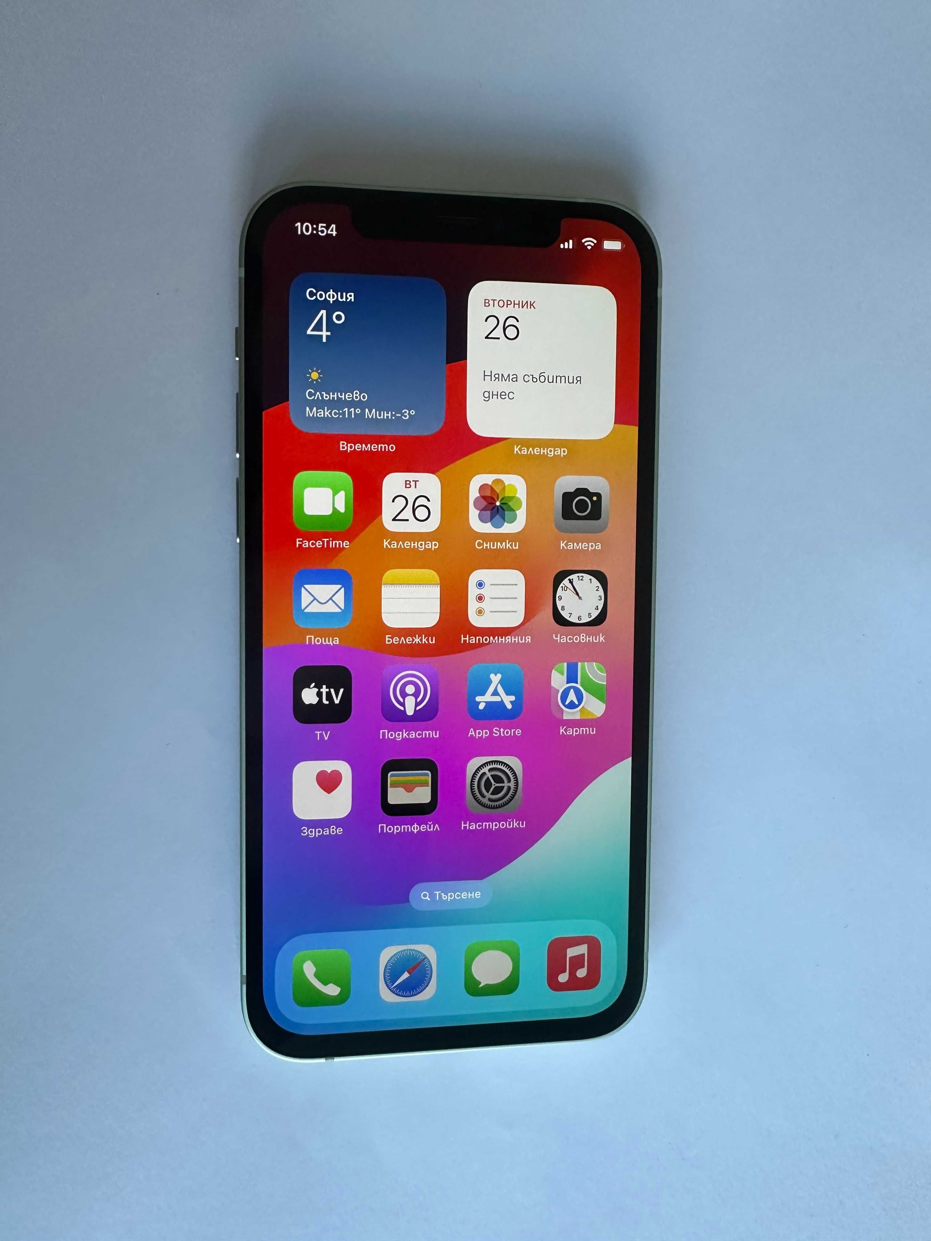 КАТО НОВ !!! iPhone 12 - Зелен - 64GB - Отключен - 100% БАТЕРИЯ !!!