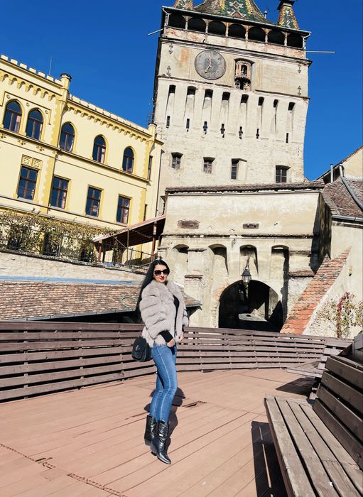 Haină blană naturală vulpe mărimea S