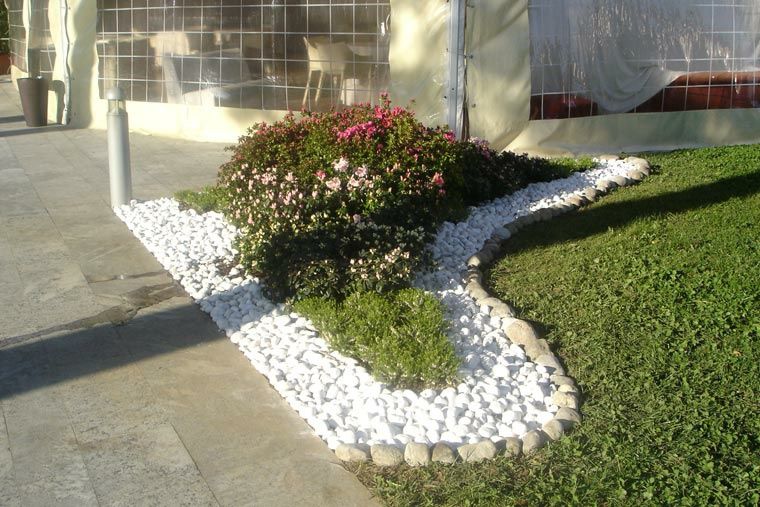 Petricele amenajarea gradină,case, Marmură rotungita Alba, Thassos