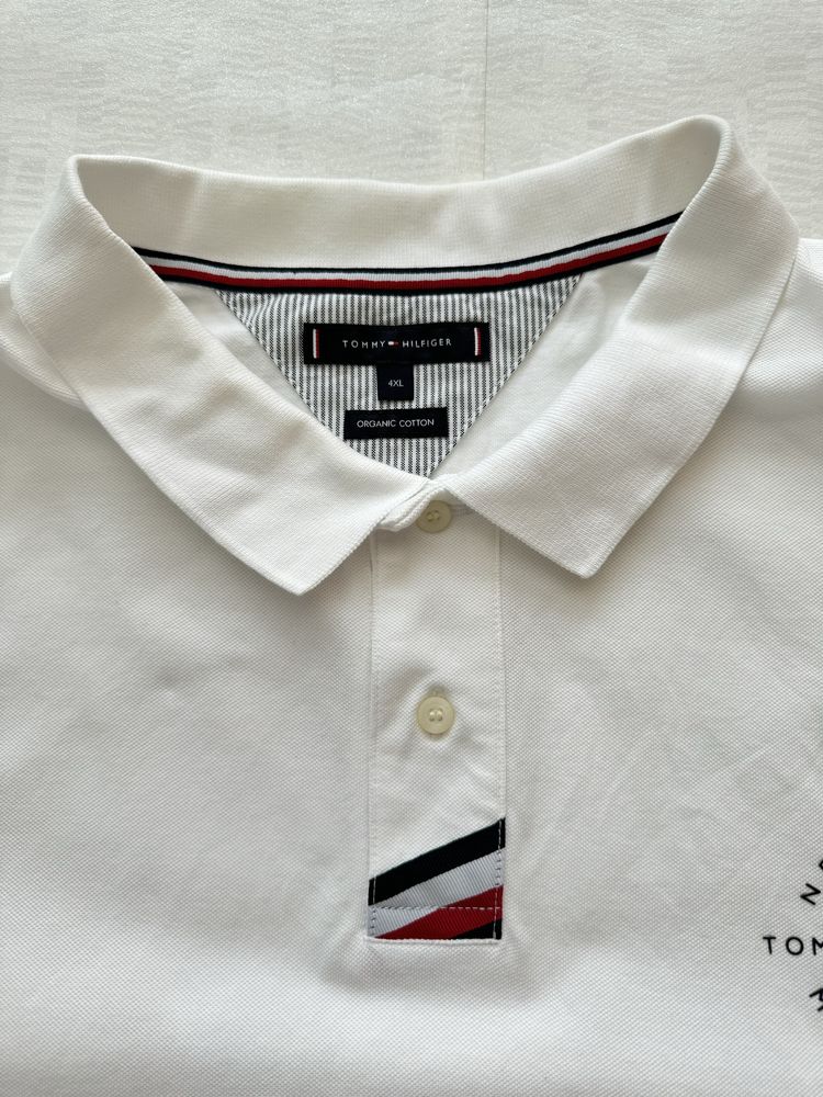 Мъжка бяла тениска Tommy Hilfiger размер 4XL