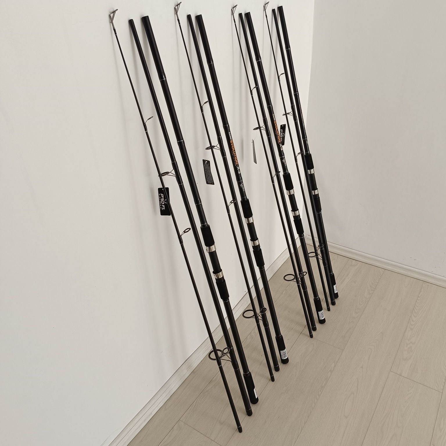Set 4 Lansete  din Carbon pt  Crap  3,9m/3 - 3,5LBS