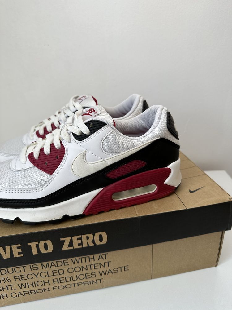 Nike Air Max 90 White New Maroon(41) Маратонки