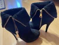 Vand botine negre imblanite