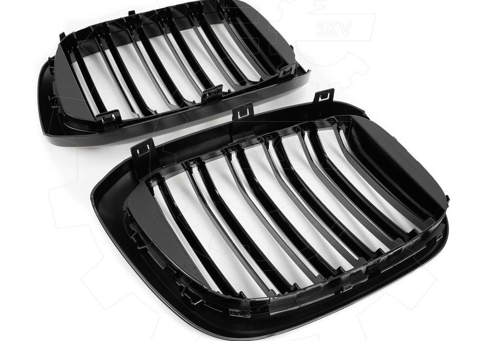 Grile duble BMW X3 X4, G01 G02 F97 F98 2017-2021 Negru Lucios