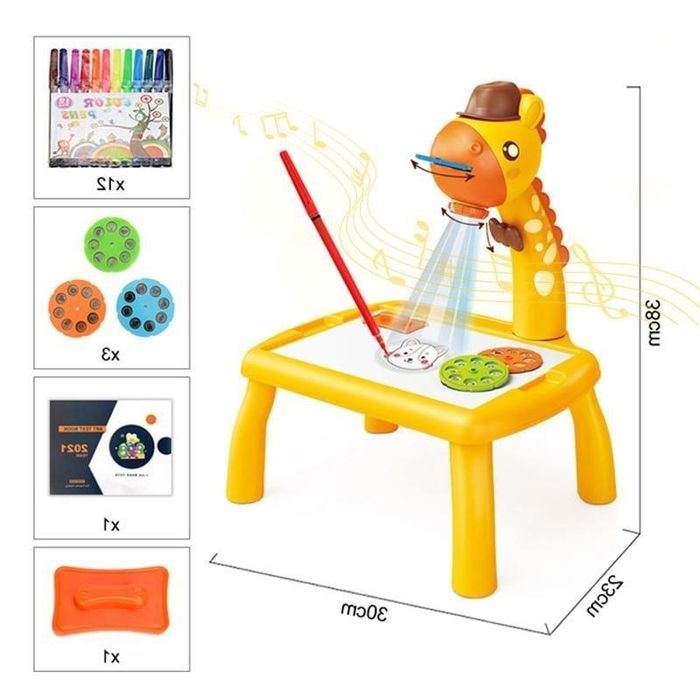 Детски проектор за рисуване 2 в 1 Различни цветове пълен комплект