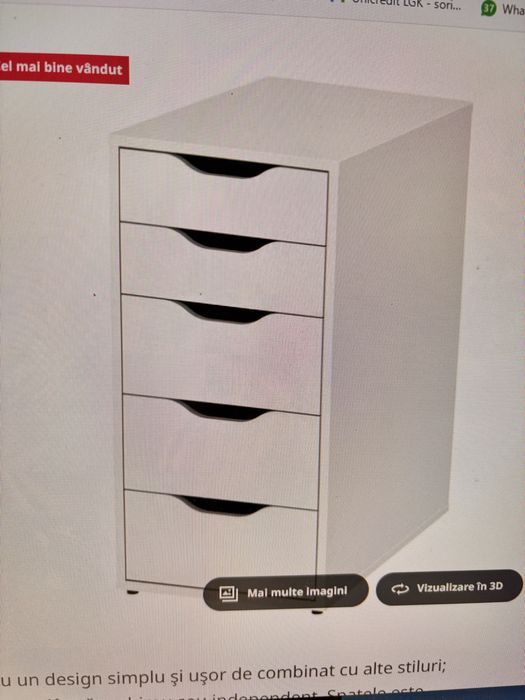 De vanzare comoda alba Ikea