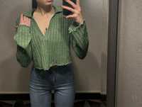 Зелена дамска блуза