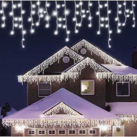 Instalatie Turturi 900W, cu Cablu Alb, 200 LED-uri, Alb Rece, 10 metri