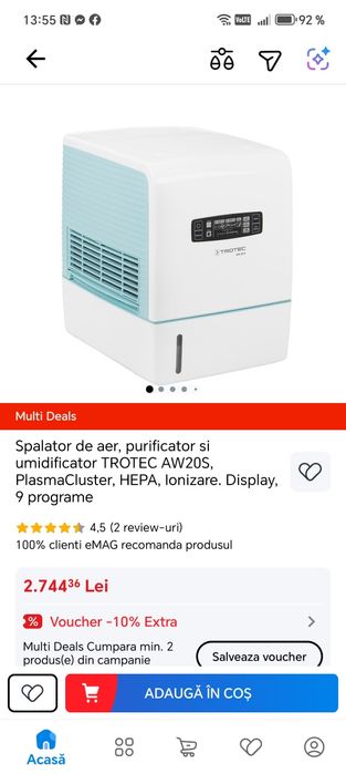 Vând purificator, umidificaror