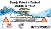 Super Pret Executam Foraje Puturi Fantani Denisipari Reparati