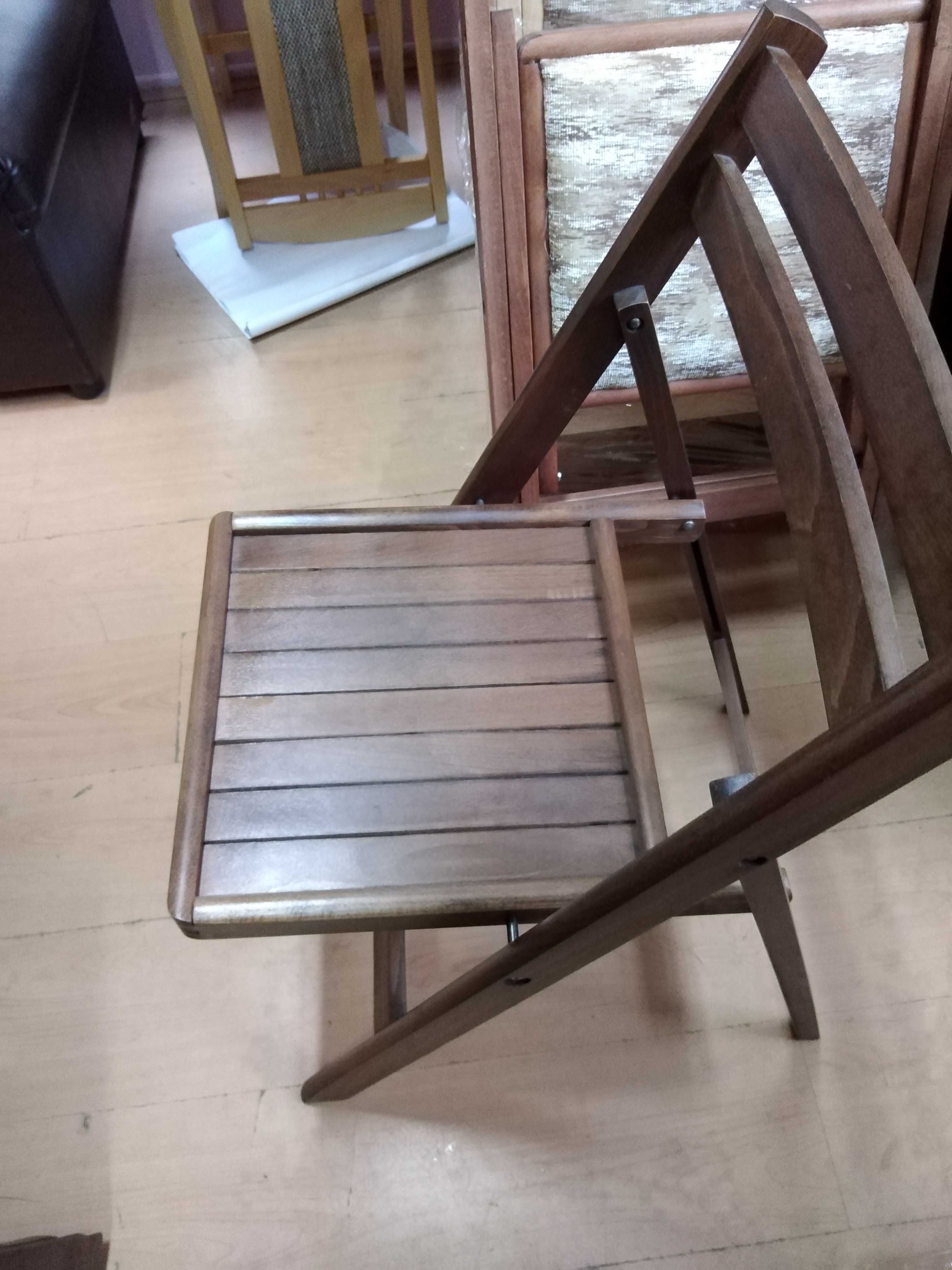 дървен сгъваем стол със и без тапицерия