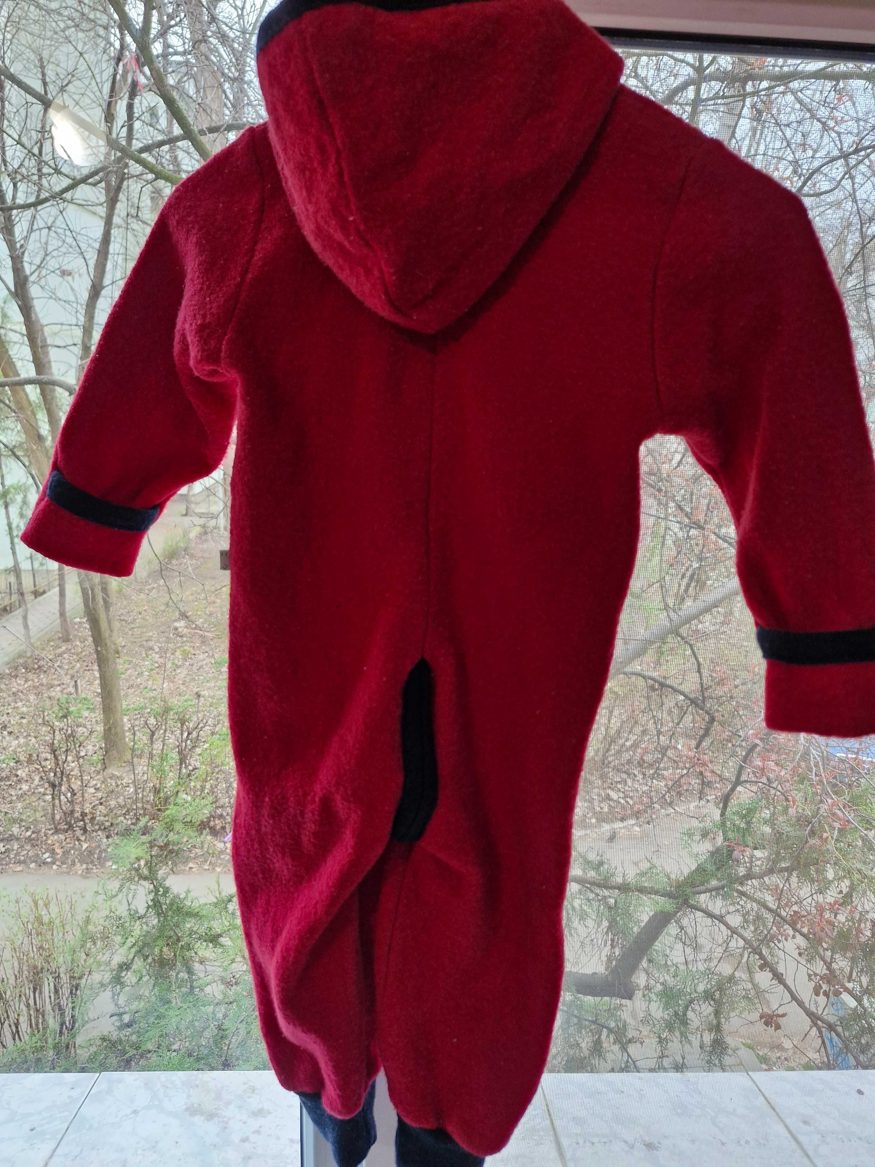 Overall din lână fiartă Iobio - Ruby, marime 74/80