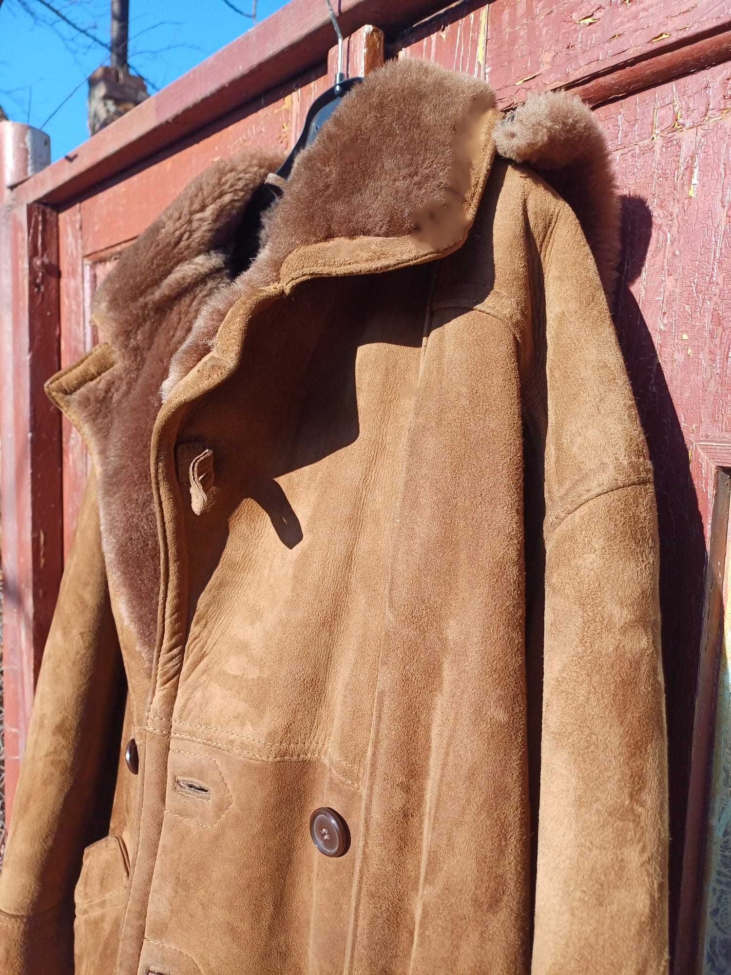 Cojoc barbatesc model Alain Delon, lung 120 cm, Original Shearling Fav